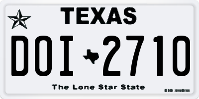 TX license plate DOI2710