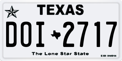 TX license plate DOI2717