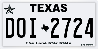 TX license plate DOI2724