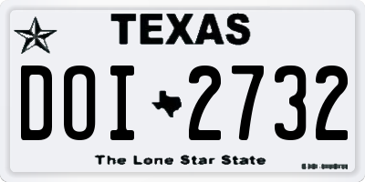 TX license plate DOI2732
