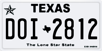 TX license plate DOI2812