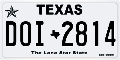 TX license plate DOI2814