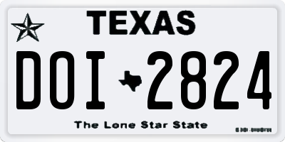 TX license plate DOI2824