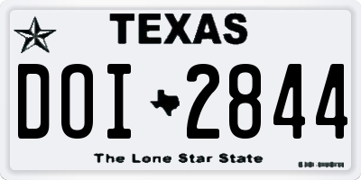 TX license plate DOI2844