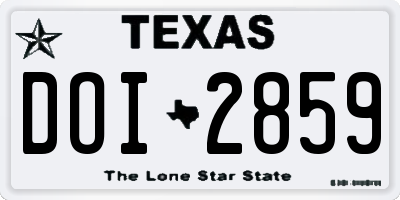 TX license plate DOI2859