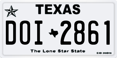 TX license plate DOI2861