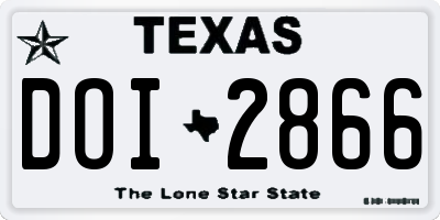 TX license plate DOI2866