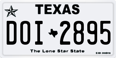 TX license plate DOI2895