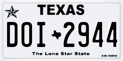 TX license plate DOI2944