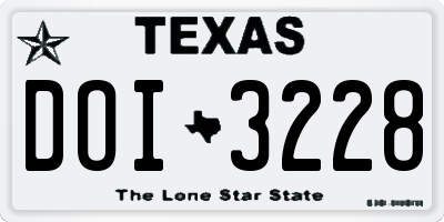 TX license plate DOI3228