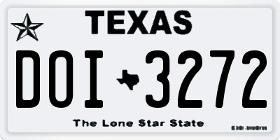 TX license plate DOI3272