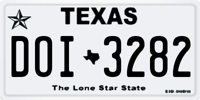 TX license plate DOI3282