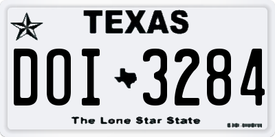TX license plate DOI3284