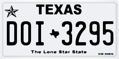 TX license plate DOI3295