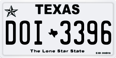 TX license plate DOI3396