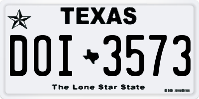 TX license plate DOI3573