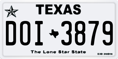 TX license plate DOI3879