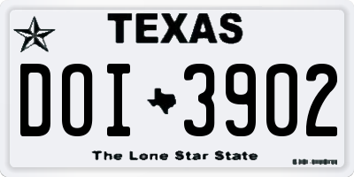TX license plate DOI3902
