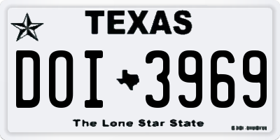 TX license plate DOI3969