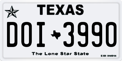 TX license plate DOI3990