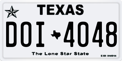 TX license plate DOI4048
