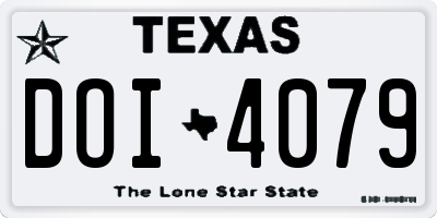 TX license plate DOI4079