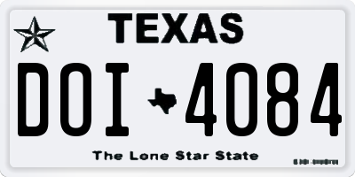 TX license plate DOI4084
