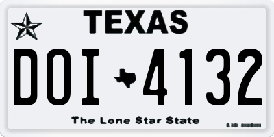 TX license plate DOI4132