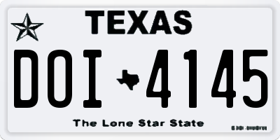 TX license plate DOI4145