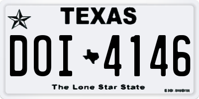 TX license plate DOI4146