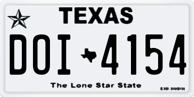 TX license plate DOI4154