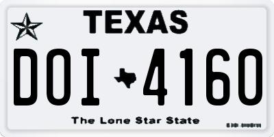 TX license plate DOI4160