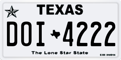 TX license plate DOI4222