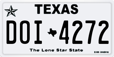 TX license plate DOI4272