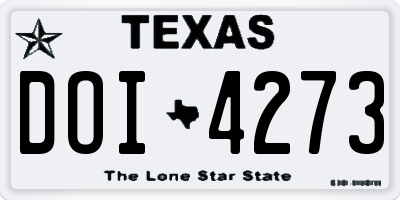 TX license plate DOI4273