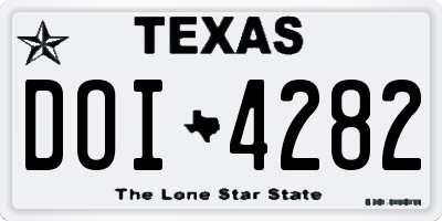 TX license plate DOI4282