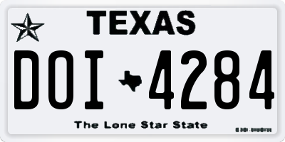 TX license plate DOI4284