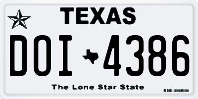 TX license plate DOI4386