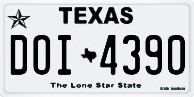 TX license plate DOI4390