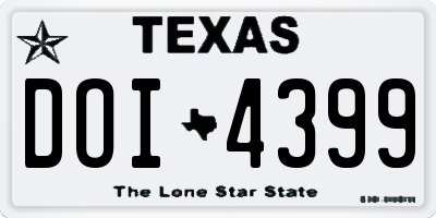 TX license plate DOI4399