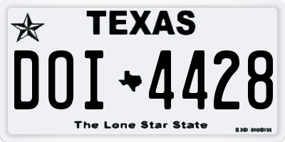 TX license plate DOI4428