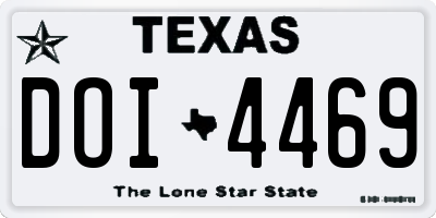 TX license plate DOI4469