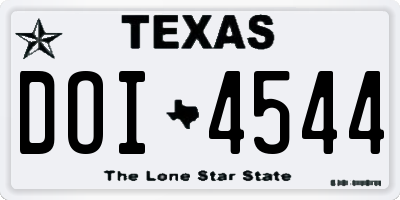 TX license plate DOI4544