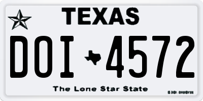 TX license plate DOI4572