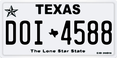 TX license plate DOI4588