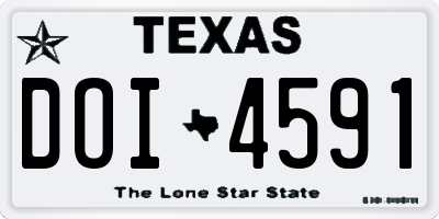 TX license plate DOI4591
