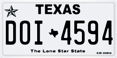 TX license plate DOI4594