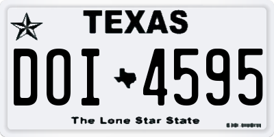 TX license plate DOI4595
