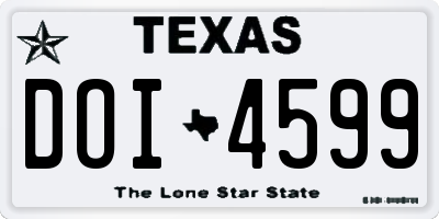 TX license plate DOI4599