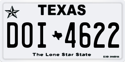TX license plate DOI4622